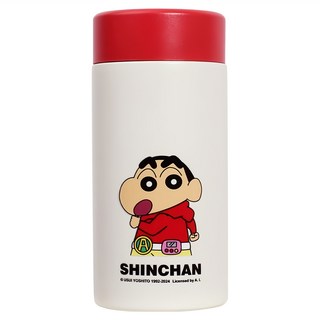 MTuTU 萌兔兔 蠟筆小新 316口袋小巧保溫瓶, 紅色, 1個, 300ml