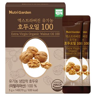 Nutri Garden 特級初榨有機核桃油 100 14入, 70g, 1個