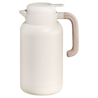 上手家居 真空大容量保溫 保冰水壺, 奶油白, 1個, 1.8L
