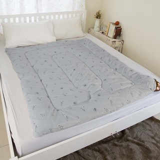 Butter Lion 奶油獅 美國抗菌純棉表布澳洲100%純新天然羊毛被 台灣製造, 灰色