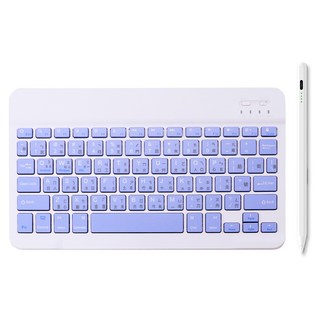 DTAudio 輕巧版iPad鍵盤 + 觸控筆 1套, 紫色, BKL100-VT01, 製造商軸