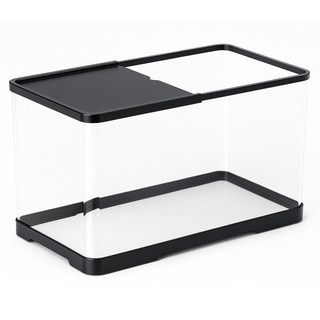 grovita 新材質輕量魚缸, 1個, 透明 + 黑色