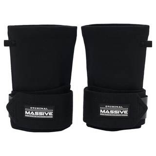MASSIVE 폴리 무릎 스트랩 헬스보호대 2p, 블랙, 1개