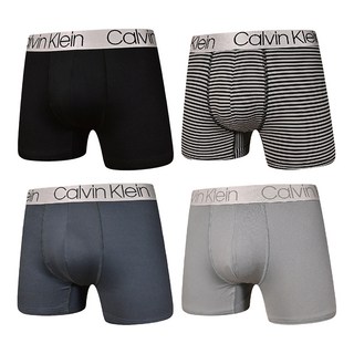 Calvin Klein 凱文克萊 underwear Bold 柔滑輕盈合身男內褲/平口四角褲 4件組 1套
