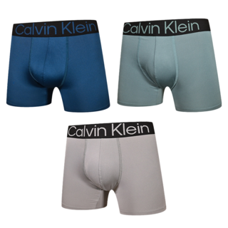 Calvin Klein 凱文克萊 underwear Bold 柔滑輕盈合身男內褲/平口四角褲 3件組 1套
