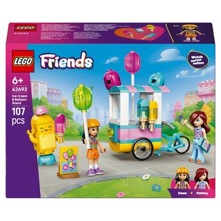 레고 프렌즈 아이스크림과 풍선 매점 42692, 혼합색상, 1개