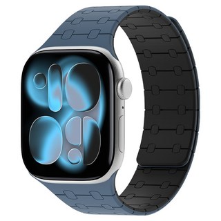 아이몰 애플워치 에어핏 실리콘 마그네틱 스트랩, 네이비블랙, 1개