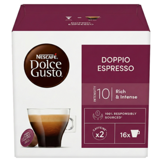 NESCAFE 雀巢咖啡 Dolce Gusto 雙份濃縮咖啡膠囊, 8.5g, 16個裝, 1組
