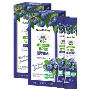 Nutri D-DAY 100% NFC 有機藍莓鮮榨果汁棒, 20g, 28個