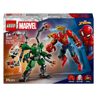 레고 슈퍼히어로 Marvel 로봇 전투 스파이더맨 대 닥터 옥토퍼스 76338, 혼합색상, 1개