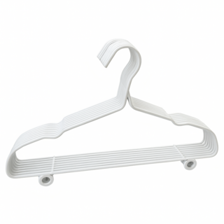 YOYOKI 特粗護肩帶勾衣架 白灰 橘粉 8支裝, 顏色隨機, 1套