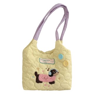 Beaurator 臘腸狗壓紋絎縫肩背環保袋