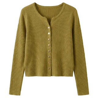 Sonio 女款修身金屬鈕扣春季開襟衫