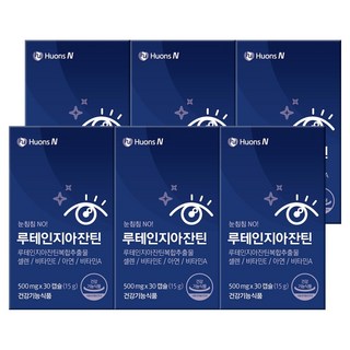 휴온스 루테인 지아잔틴 30p, 6개, 30정