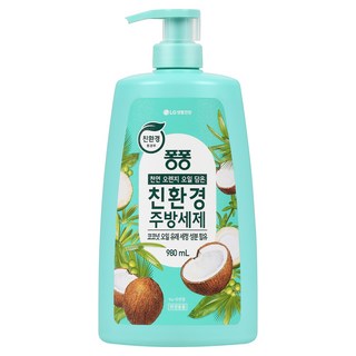 퐁퐁 친환경주방세제 용기형 코코넛, 1개, 980ml