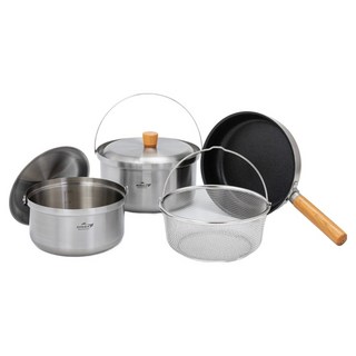KOVEA 3層不鏽鋼3~4人份鍋具組, 銀色, 1套