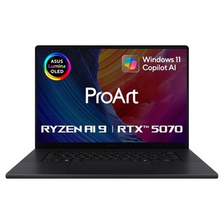 에이수스 2025 프로아트 P16 라이젠 AI 라이젠 AI 300 시리즈 지포스 RTX 5070, 나노 블랙, H7606WP-ME041W, 1TB, 32GB, WIN11 Home