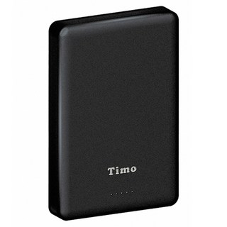 Timo 超薄三合一磁吸電源 10000mAh Type-C 1個, 黑色, HQ-PW002