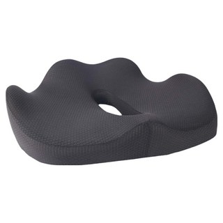 YUNMI 中空透氣記憶棉坐墊 辦公室久坐椅墊 減壓坐墊 護臀坐墊 屁股墊 痔瘡坐墊 褥瘡墊, 黑色