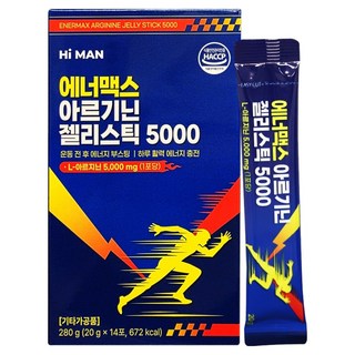 Hi MAN ENERMAX 精胺酸能量果凍棒 5000 280g, 1個