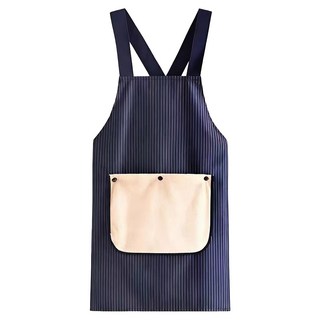 德利生活 可拆卸擦手巾圍裙 防水防油耐磨可擦手, 藍色, 1個