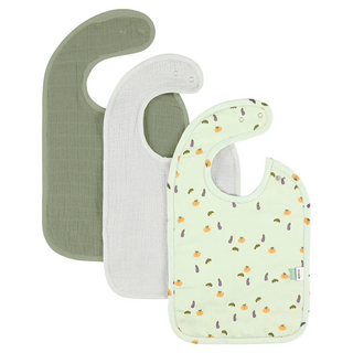 比利時 trixie 有機棉圍兜3件組, 微笑蔬果, 1套, 3個裝