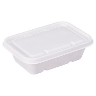 Me&MyWay 紙餐盒 方形食物盒 650ml + 紙漿蓋 套組, 50套