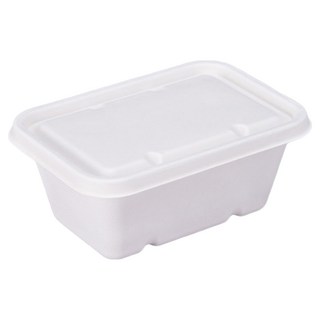 Me&MyWay 大容量食物容器 包裝用一次性紙漿便當盒 1000ml + 紙漿蓋組合, 25套