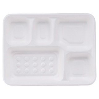 Me&MyWay 包裝用5格一次性紙漿紙餐盒組, 100套