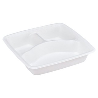 Me & My Way 3格高級正式包裝用一次性紙餐盒 + PET蓋組合, 25套