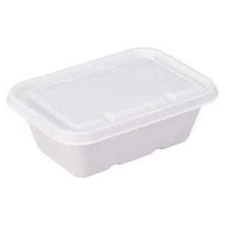 Me&MyWay 包裝用一次性紙漿方形食物盒 750ml + 紙漿蓋組合, 25套