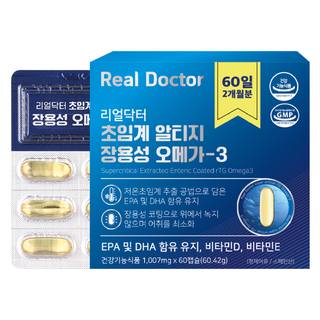 Real Doctor 超臨界rTG腸溶性Omega-3, 1個, 60錠