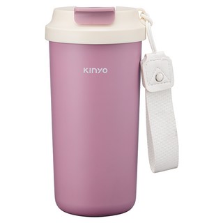 Kinyo 撞色保溫咖啡杯 KIM352PI, 莓果粉, 1個, 500ml