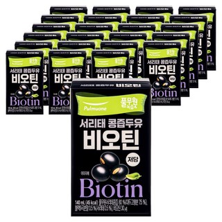 풀무원녹즙 저당 서리태 비오틴 콩즙두유, 140ml, 24개