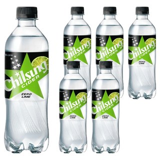 Chilsung Cider 零卡萊姆, 6個, 500ml