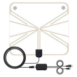 랜스타 4K UHD 지상파 디지털 TV 안테나 실내 수신기 + 증폭기 세트, LS-UHANT, 1개