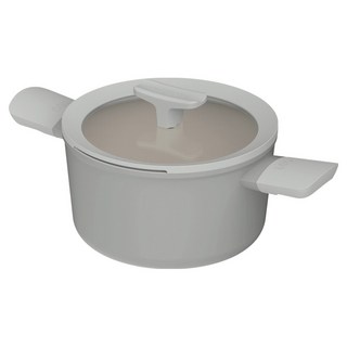 BergHOFF 貝高福 電磁爐 Balance 陶瓷雙耳鍋, 20cm, 月霧色, 1個