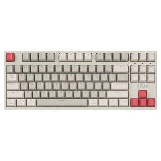 지클릭커 레트로 레드 슈퍼히어로 저소음 풀 윤활 기계식 게이밍 유선 텐키리스 키보드, RB1, SPK87, 저소음 적축