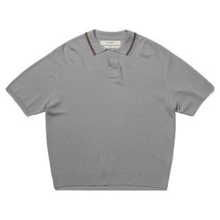 PLADS7 TI FOR MEN 男士領口線條配色短袖針織衫 M234CSW131M