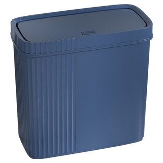 Mabsoshop 翻蓋式廚房客廳臥室防臭垃圾桶 BRP2746, 海軍藍