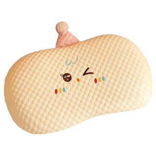 제넷 귀여운 메모리 폼 낮잠베개, 노란색, 1개