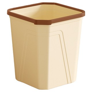 맙소샵 튼튼 사각 베이직 가정용 쓰레기통 BRP2763, 크림
