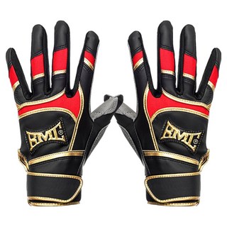 BMC BASEBALL MEMBERS CLUB 限量版打擊手套 雙手穿戴組 LE262, 1套, 黑紅色