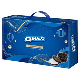 OREO 奧利奧 經典綜合禮盒 495.6g, 1套, 原味夾心餅乾香草口味夾心 + 巧克力口味夾心餅乾 + 黑白巧克力口味夾心餅乾 + 捲心酥香草口味