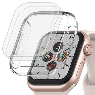 신지모루 애플워치 자가복원 EPU 코팅 액정보호필름 2p + 하드커버케이스, 크리스탈 클리어(케이스), 1개