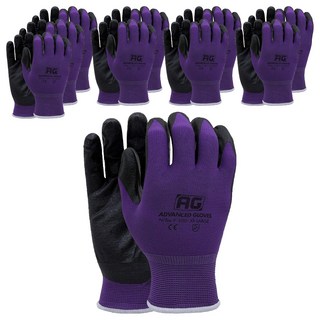 NiTex NBR塗層 AG 工作手套 雙手穿戴組 2XL, 紫色, 10套