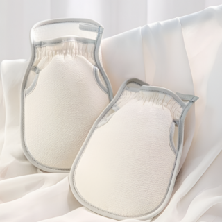 꾸지 부드럽게 잘 벗겨지는 때타올 장갑, 베이지, 2개