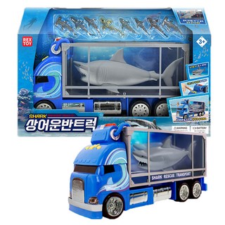 THINK Toys 海洋探險運輸鯊魚運輸卡車玩具, 混合顏色, 1個