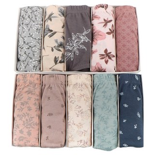 bluepine 女性用 婦人用 棉混紡 Queens 加大內褲 10件組, 混合色