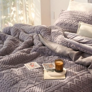 더플레오 극세사 코지 니트 이불 패드세트
